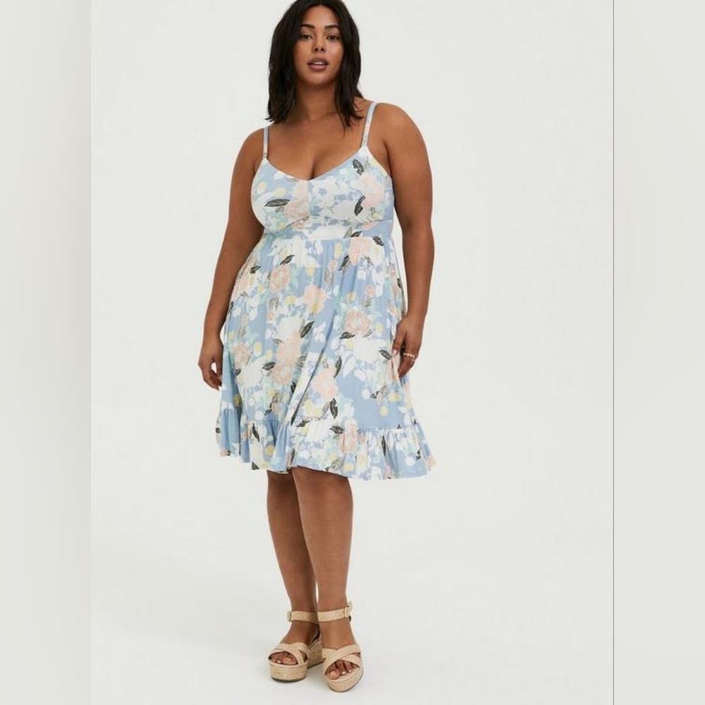 Torrid Mini Super Soft Shirred Skater Dress